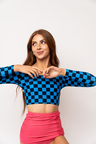 Surfer Top | Blue Check