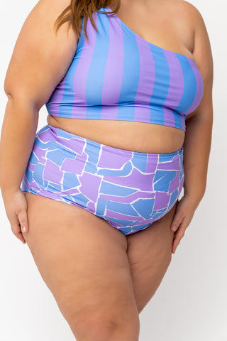 Leisure Reversible Bottom | Geometric Purple & Blue