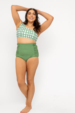 Drift Top | Dark Sage Plaid