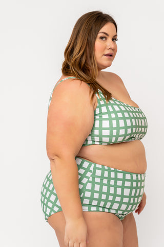 Leisure Reversible Bottom | Dark Sage Plaid