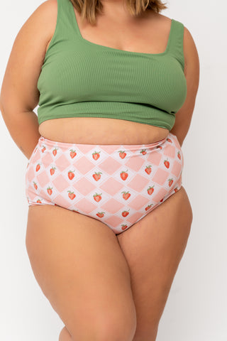 Leisure Reversible Bottom | Strawberry Check