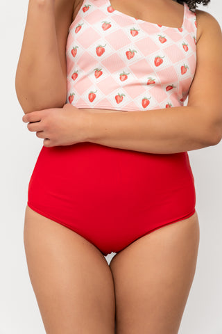 Leisure Reversible Bottom | Strawberry Check