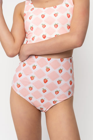 Leisure Reversible Bottom | Strawberry Check