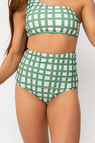 Leisure Reversible Bottom | Dark Sage Plaid