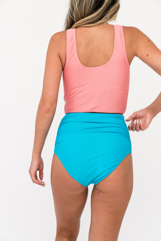 High Rise Barefoot Bottom | Aquamarine