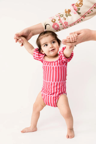 Mini Pura Vida One Piece | Pink Stripe