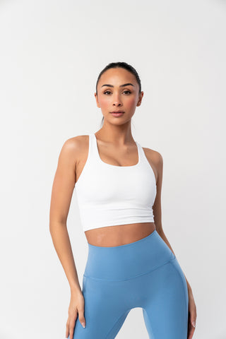 Serenity Long Line Tank | White