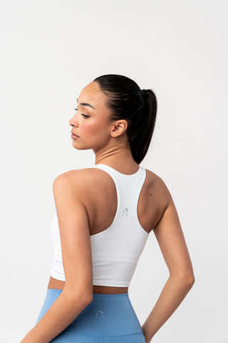 Serenity Long Line Tank | White