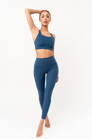 Balance High Waisted Leggings | Deep Blue