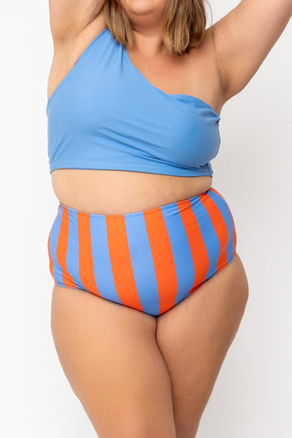 Leisure Reversible Bottom | Blue Orange Stripe