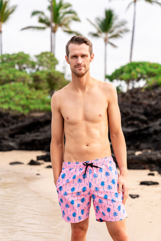 Hang Ten Men's Shorts | Coral Crush Palm Tree