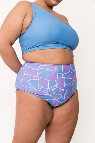 Leisure Reversible Bottom | Geometric Purple & Blue