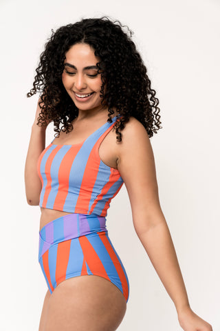 Coast Top | Blue Orange Stripe