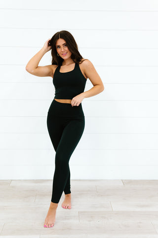 Serenity Long Line Tank | Black