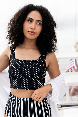 Coast Top | Black & White Polka Dot