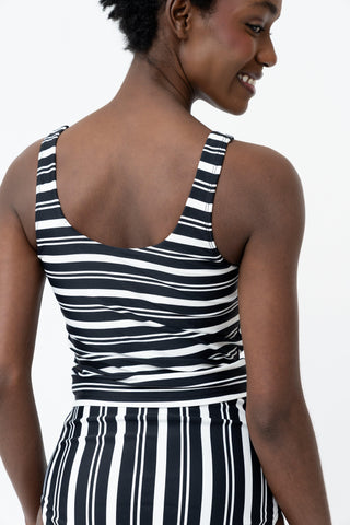 Anchor Top | Black & White Stripe