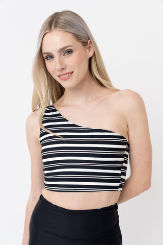 Tide Top | Black & White Stripe