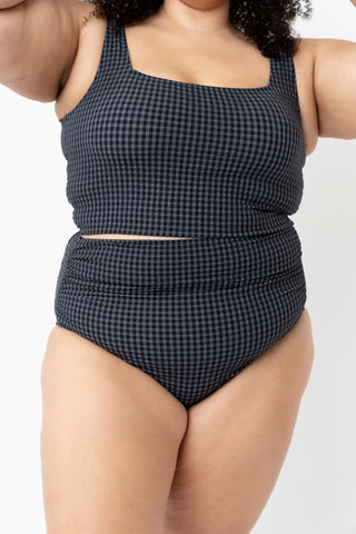 Barefoot Bottom | Black & Gray Gingham