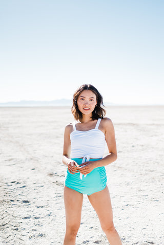 Sun Baked Bottoms | Neon Aqua | Final Sale