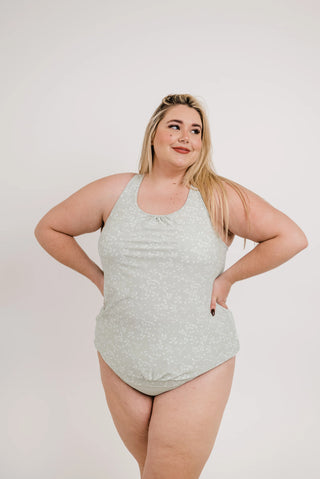 The Chase Top | Sage Leaf Print