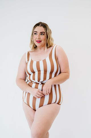 Traveler Top | Clay & White Stripes | Final Sale