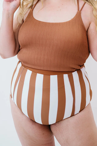 At The Beach Bottoms | Clay & White Stripes