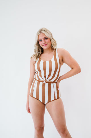 Traveler Top | Clay & White Stripes | Final Sale
