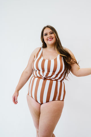 Traveler Top | Clay & White Stripes | Final Sale