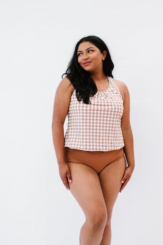 The Chase Top | Clay Gingham