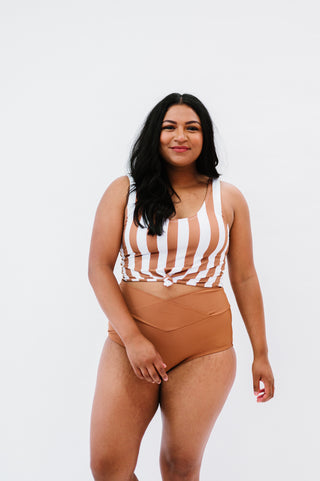 Traveler Top | Clay & White Stripes | Final Sale