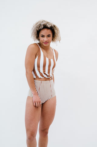 Traveler Top | Clay & White Stripes | Final Sale