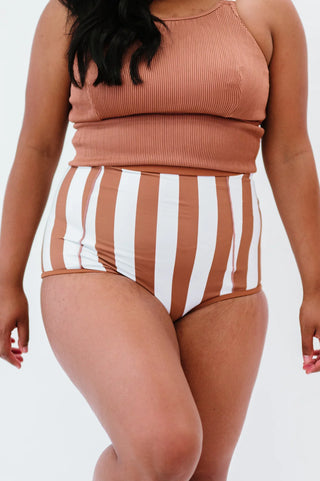 At The Beach Bottoms | Clay & White Stripes