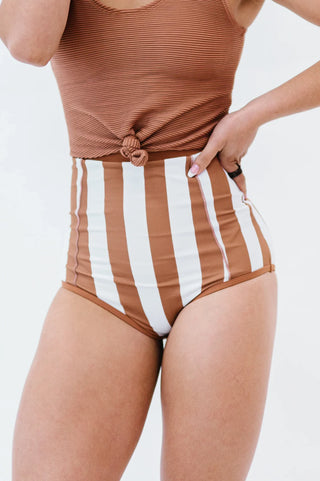 At The Beach Bottoms | Clay & White Stripes