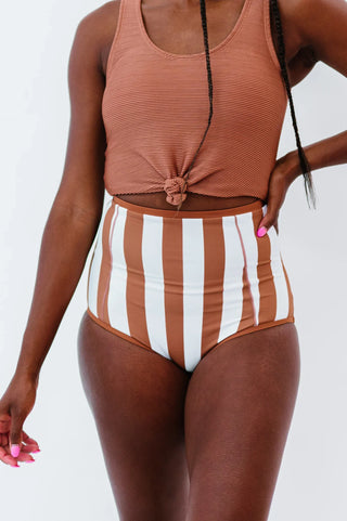 At The Beach Bottoms | Clay & White Stripes