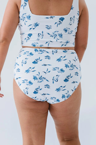 Wave Bottom | Ocean Blue Floral | Final Sale