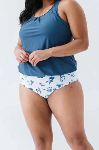 Wave Bottom | Ocean Blue Floral | Final Sale