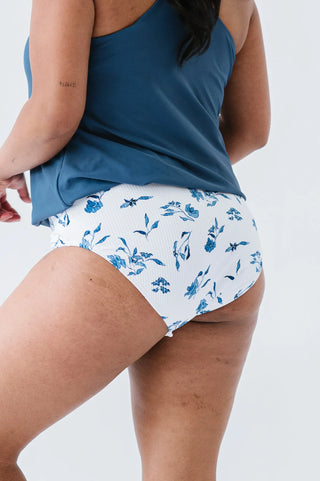 Wave Bottom | Ocean Blue Floral | Final Sale