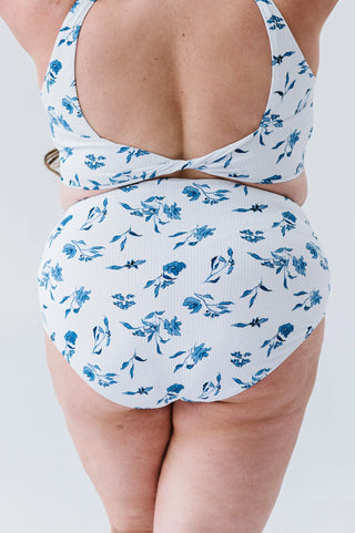 Wave Bottom | Ocean Blue Floral | Final Sale