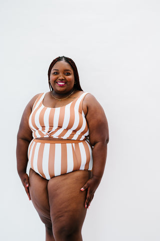 Traveler Top | Clay & White Stripes | Final Sale