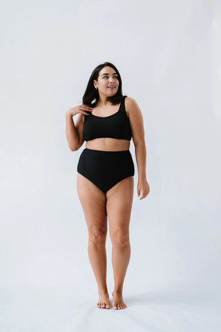Seashell Top | Black | Final Sale