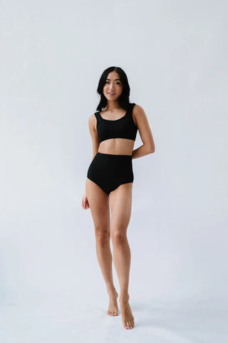 Seashell Top | Black | Final Sale
