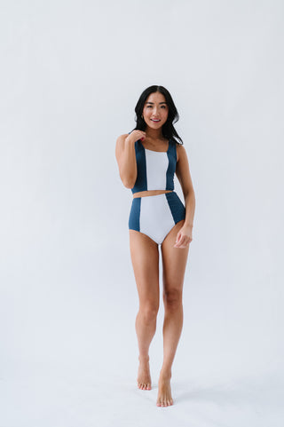 Island Colorblock Top | Deep Blue