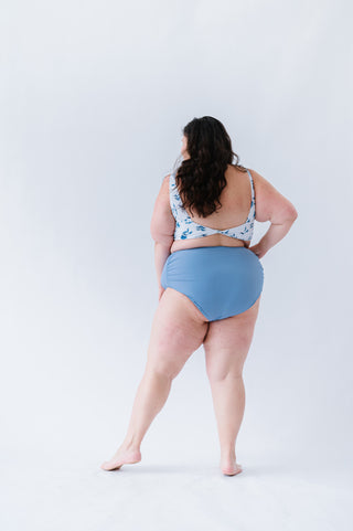 Seashell Top | Ocean Blue Floral