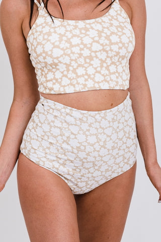 Leisure Reversible Bottoms |  Tan Floral Print | Final Sale