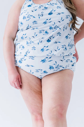 Sun Baked Bottom | Ocean Blue Floral | Final Sale