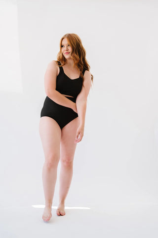 Seashell Top | Black | Final Sale
