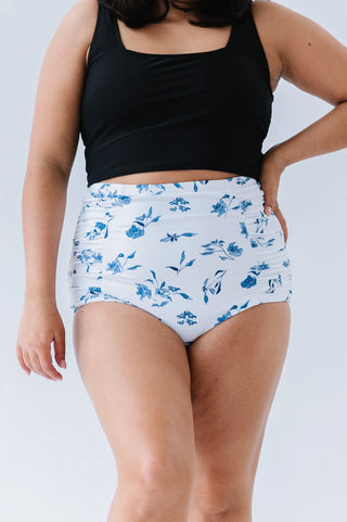 Sun Baked Bottom | Ocean Blue Floral | Final Sale