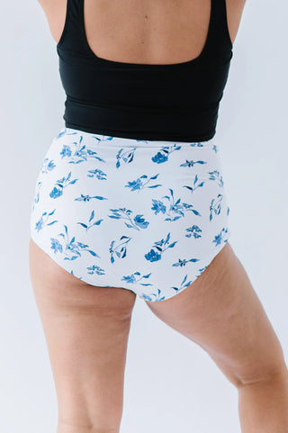 Sun Baked Bottom | Ocean Blue Floral | Final Sale