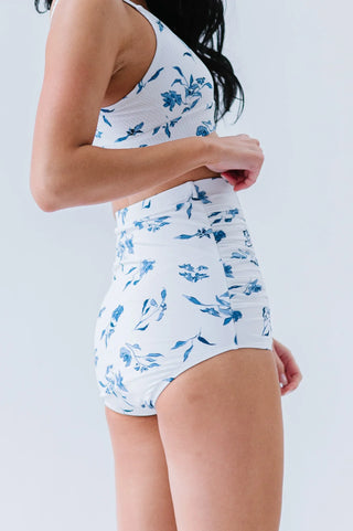 Sun Baked Bottom | Ocean Blue Floral | Final Sale