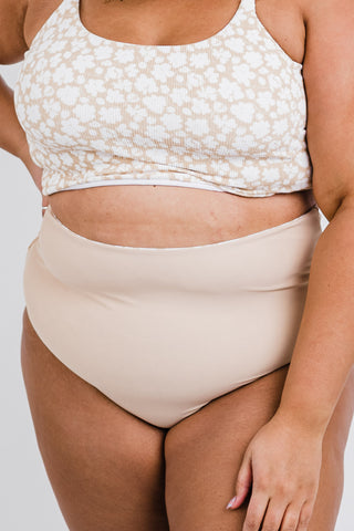 Leisure Reversible Bottoms |  Tan Floral Print | Final Sale